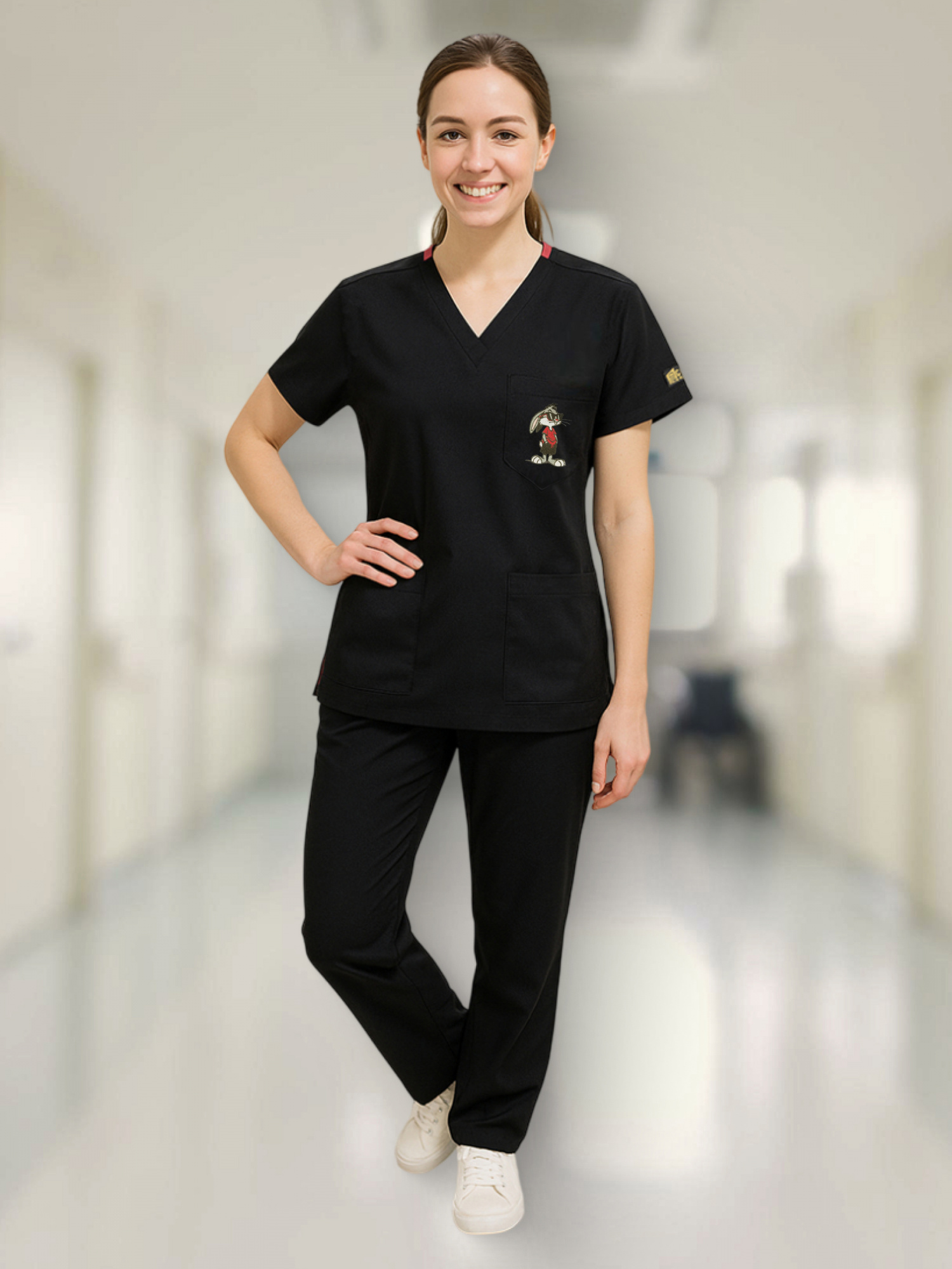 Костюм Lycra Dr.Greys с вышивкой Черный (Siyah) XXL